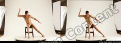 Nude Man White Standing poses - ALL Athletic Short Brown Standing poses - simple 3D Stereoscopic poses Realistic